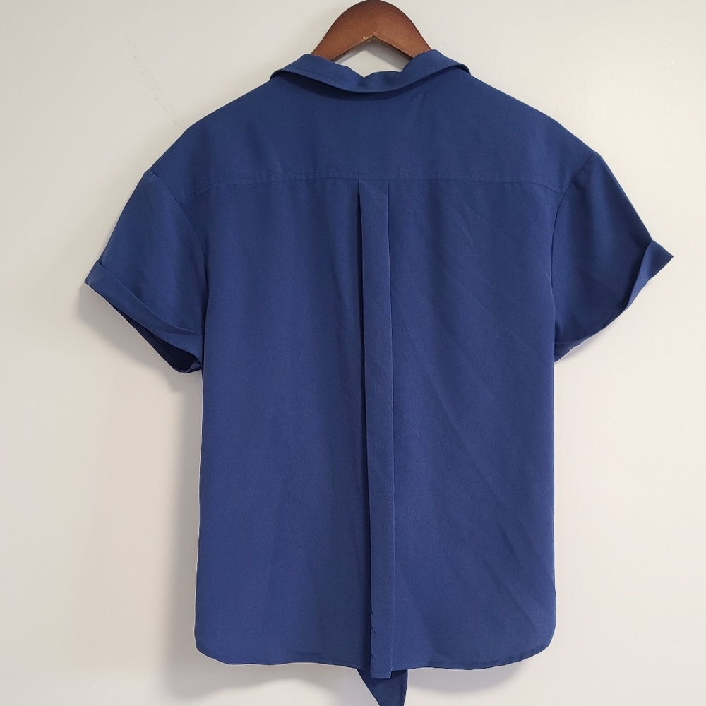 Halston Tie Front Button Down Blouse - image 2